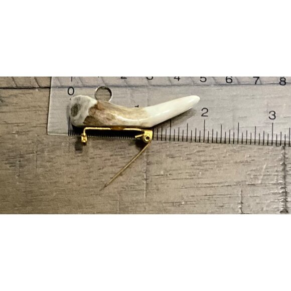 Real Stag Horn Tip Scottish Traditional Celtic Kilt Pin - Picture 4 of 4